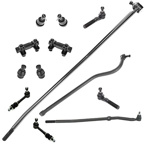 TRQ 13 Piece Kit Ball Joint Tie Rod Track Sway Bar Link Adjuster for 1998-1999 Dodge Ram 1500 2500 4x4 4 Wheel Drive