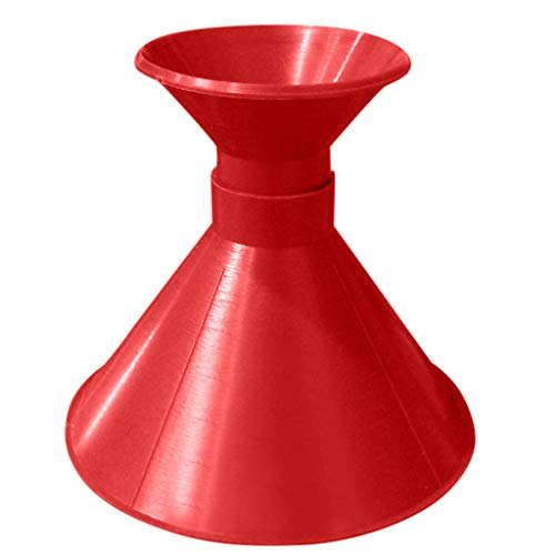 Highpot Scrape A Round, 3 in 1 Ice Scraper Car Snow Brush Windshield Snow Removal Tool +Funnel (Red)