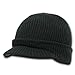 Decky Knit Jeep Watch Cap Visor Beanie (One Size, Black)