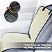 Vivaglory Dog Front Seat Covers with No-Skirt Design, Quilted & Durable 600 Denier Oxford Car Seat Protectors with Anti-Slip Backing for Front Seats, Buckets, Fits Most Cars, SUVs & MPVs, Cream