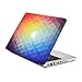 Unik Case Rainbow Gradient Ombre Triangular Galore Graphic Ultra Slim Light Weight Matte Rubberized Hard Case Cover for Macbook Pro 13