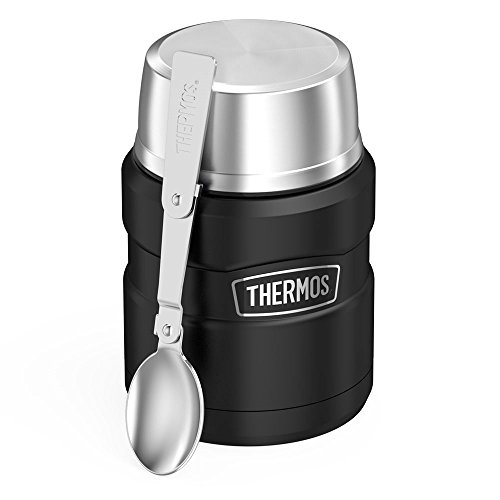 Thermos Stainless King 16 Ounce Food Jar with Folding Spoon, Matte