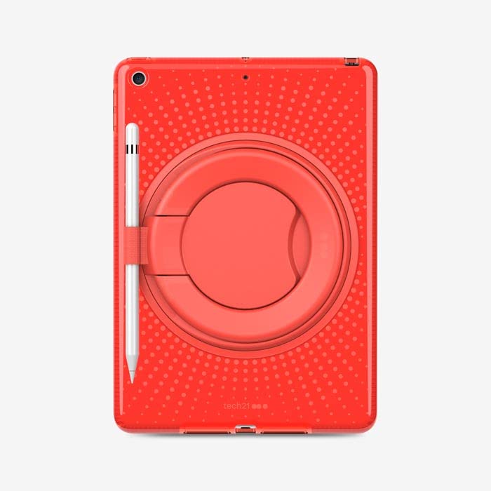 Tech21 Evo Play2 with Pencil Holder for iPad 7th/8th/9th Gen - Protective iPad Case with Impact Protection Red
