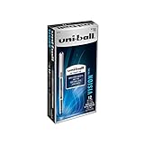 uni-ball Vision Rollerball Pens, Fine Point (0.7mm), Blue, 12 Count