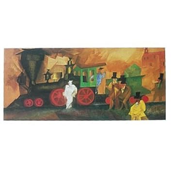 Lyonel Feininger Poster Kunstdruck Alte Lokomotive
