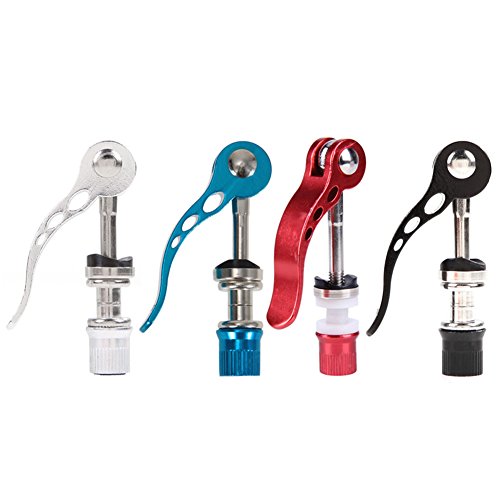 Ireav Bike Seat Clamp – 4Pcs Aluminium Alloy Bicycle Quick Release Seat Post Clamp,Bike Seatpost Skewer Bolt,Mountain Bike Accessories