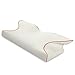 SmartDelux Orthopedic Memory Foam Pillow - High Neck Pillow for Sleeping with Pillow Covers - White Big Contour Cervical Bed Queen Pillows for Men Women Boys Girls (White, 25X13X4.5 in)