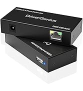 DriverGenius NT100 | Industrial USB Over Cat 5e/6 Ethernet Extender Network 4-Port Hub with UK PS...