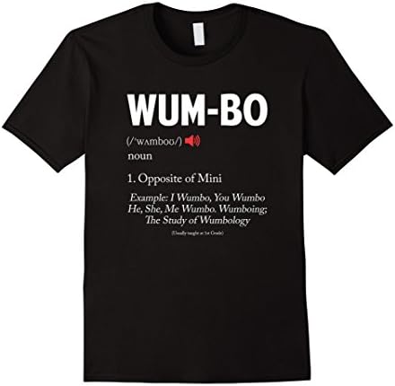 Mens Wumbo Definition! Funny Cartoon Meme T-Shirt XL Black
