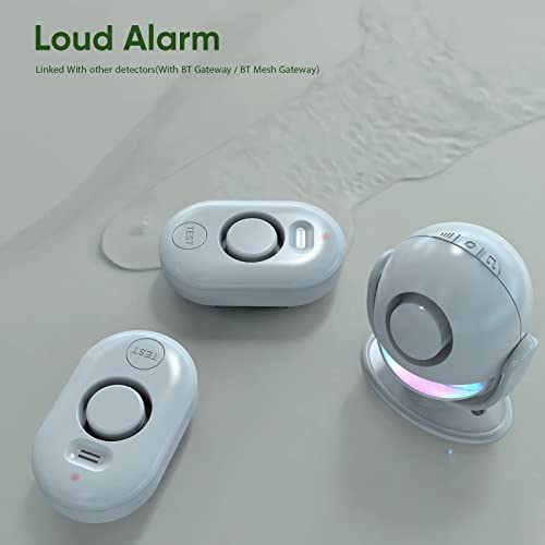 FIGHOW WiFi Water Leak Detector 3 Pack,Water Sensor Alarm with Smart