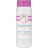 Megababe Sweat Absorbing Body Powder - Body Dust | with Lavender & Aloe | Talc-Free, All Natural (6 oz (Pack of 1))