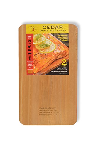 TrueFire Gourmet Premium Cedar Grilling Planks 7 x 12 inch (24-pack) â€“ Add a delicious, smoky flavor to your grilling favorites: Salmon, Veggies, Meats, Seafood & More