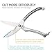 Heavy Duty Poultry Shears WELLSTAR, Utility Ultra Sharp Spring Loaded Kitchen Scissors for Meat Chicken Fish Seafood BBQ Stainless Steel Food Scissors (Silver)