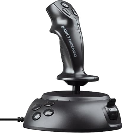 Speedlink Joystick für PC / Computer - Dark Tornado Flightstick USB (DirectInput-Unterstützung - Stufenloser Schubregler, For