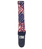 USA American Stars and Stripes Flag Style Blue and White Guitar Strap
