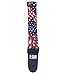 USA American Stars and Stripes Flag Style Blue and White Guitar Strap