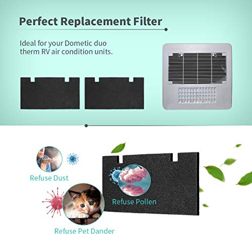 LANMU 4 Pack RV AC Replacement Filters,Air Conditioner Filter Compatible with Dometic Duo Therm,Comparable to 3313107.103/3105012.003(14x7.5in)