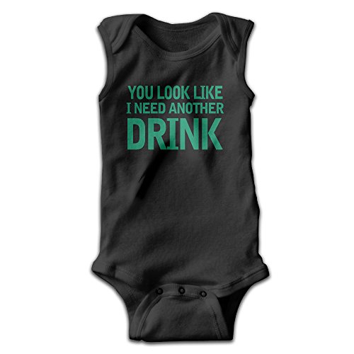 Michael Conti YOU LOOK LIKE I NEED ANOTHER DRINK Sleeveless Baby Romper Cotton Infant Jumpsuit Boys Girls Clothes