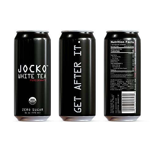 Jocko White Tea Organic ZERO SUGAR White Pomegranate Tea with Natural