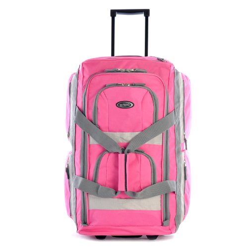 Olympia-8-Pocket-Rolling-Duffel-Bag-Hot-Pink-26-inch