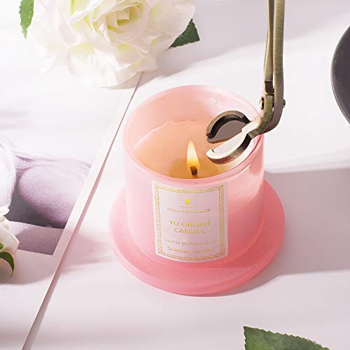 DANGSHAN Candle Snuffer Candle Accessory Set, 3 in 1 Candle Wick Trimmer, Candle Wick Dipper, Candle Snuffers (Bronze)