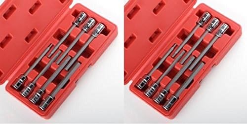 Socket Wrenches 3/8 METRIC and SAE Extra Long Hex Allen Bit Socket Set 14pc w Case NEW