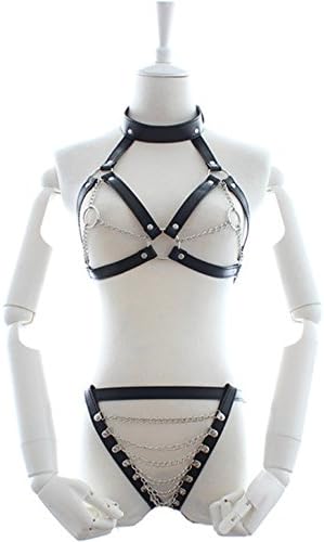 Lieberpaar Women's Tassel Body Harness Metal Chain and Faux Leather Sexy Lingerie (QQFZNY13)