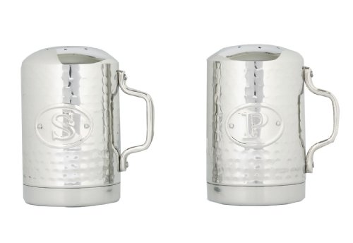 Old DutchOld Dutch Stainless Steel Hammered Stovetop Salt and Pepper Set, 4-1/4-Inch