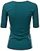 Doublju Solid & Striped Round Neck T-Shirt Top for Women with Plus Size