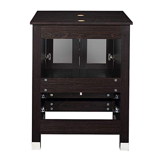 24 inch Bathroom Vanity and Vessel Sink with Vanity Mirror,Modern MDF Cabinet w/Sink Faucet &Drain set