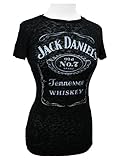 Jack Daniels Women's Daniel's Burnout Short Sleeve Tee Black Large
