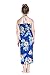 Girl Hawaiian Butterfly Dress in Hibiscus Blue
