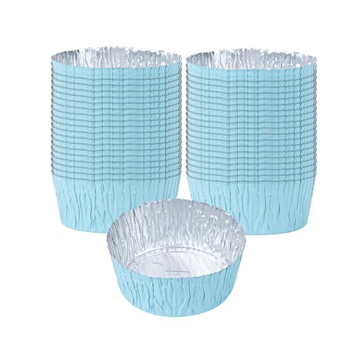 Restaurantware Aluminum Foil Baking Cups Pack of 200 Oven-Friendly 3 Oz Blue Ra…