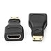 Postta Mini HDMI Adapter(2 Pack) Male to Female Gold Plated HDMI Connector