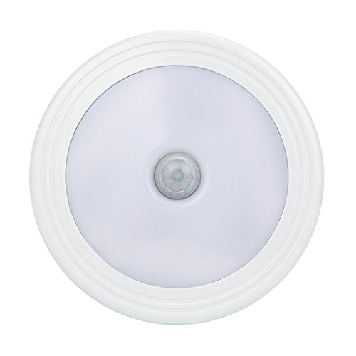 Sonmer 6 LED Wireless PIR Auto Motion Sensor Infrared Night Light,Cabinet Stair Lamp (White)