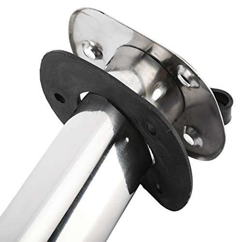 DasMarine 4 Stück Edelstahl Rutenhalter 15/90 Grad Rutenhalter mit Gummikappe, Dichtung, Schlaucheinlage – Bild 5