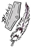 Blake's & Feather: (Full Size) Temporaray Tattoo