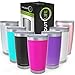 CHILLOUT LIFE 20 oz Stainless Steel Tumbler with Lid - Double Wall Vacuum Insulated Coffee Mug with Splash Proof Lid and Straw for Hot & Cold Drinks, Pink Tumbler