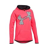 Under Armour Girls' Armour Fleece Jumbo Logo Hoodie, Pink Chroma (806), Youth Small