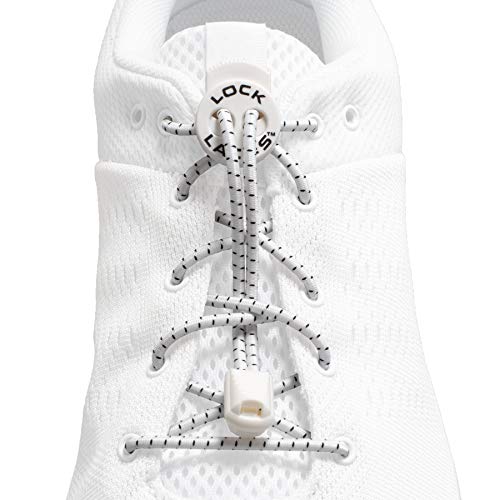 LOCK LACES (Elastic No Tie Shoelaces) (White, 48-Inch) LOCK LACES (Elastic No Tie Shoelaces) (White, 48-Inch)