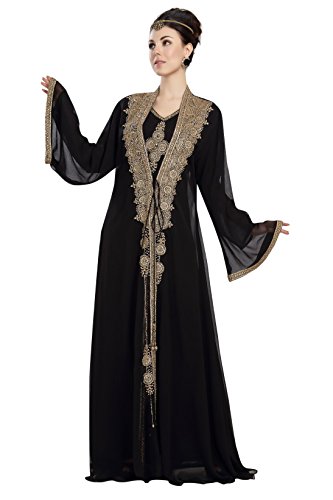 Latest Dubai Party Wear Khaleeji Thobe Caftan Dress For Women