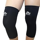 Compression Fit Support Copper Knee Brace Recovery Sleeve - 2 pcs sets (L)
