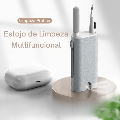 Kit de Limpeza Multifuncional para Eletrônicos – 8 em 1: Teclado, Fone de Ouvido, Telas, Pincel de Alta Densidade, Removedor de Teclas, Microfibra, e Suporte para Smartphone | SHOPNAL