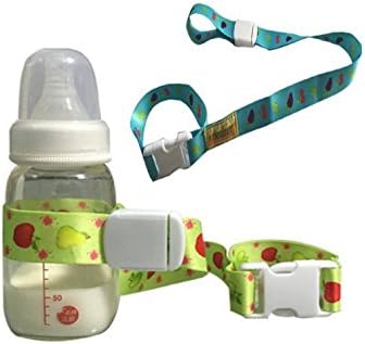 Baby Sippy Cup Bottle Holder Strap Leash Tether Adjustable Baby Bottle Clip Toys Strap By Nerlmiay (Blue+Yellow 2 Pack)