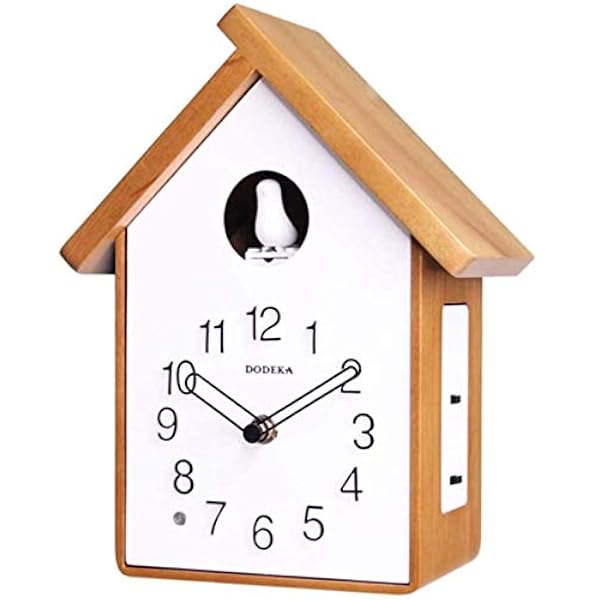 純木のカッコウの壁時計 ヨーロッパの振り子のクォーツ時計 自動光受