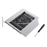 AZSNOW HOT Universal 9.5mm PATA IDE to 2nd SATA HDD Hard Drive Disk Caddy Module DULL5