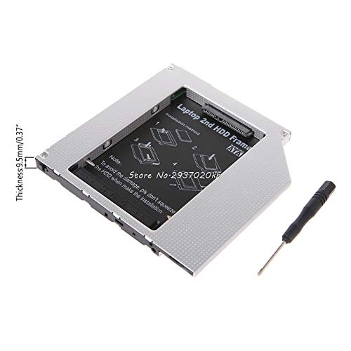 AZSNOW HOT Universal 9.5mm PATA IDE to 2nd SATA HDD Hard Drive Disk Caddy Module DULL5