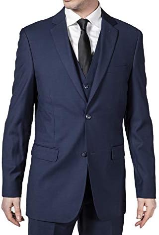Caravelli Men's 3-Piece Single Breasted Slim Fit 2-Button Vested Dress Suit Set - Colors