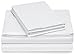 Amazon Brand – Pinzon 400 Thread Count Egyptian Cotton Sateen Hemstitch Sheet Set - Queen, White