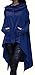 IF FEEL Women Casual Irregular Maxi Solid Color Hooded Shirt Blouse Top